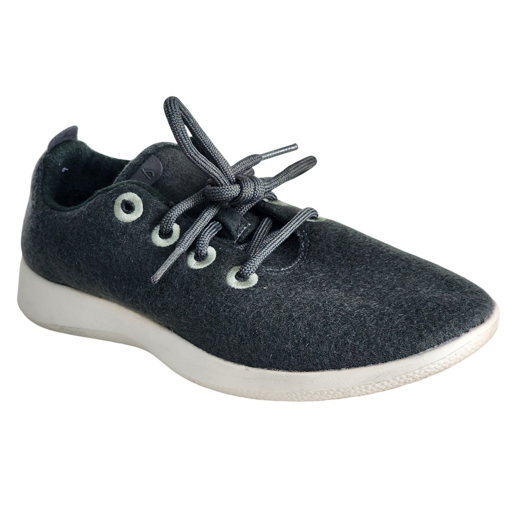 Allbirds Wool Runners Womens Dark Green Merino Wool Sneakers Size 8 0322 NV1